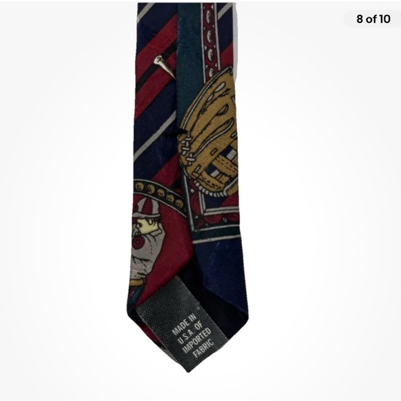 American Sports‎ Multicolor  Baseball Tie - Picture 7 of 9